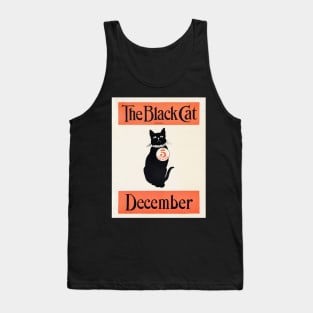 Art deco style The Black Cat poster print with December written on the bottom. Tank Top